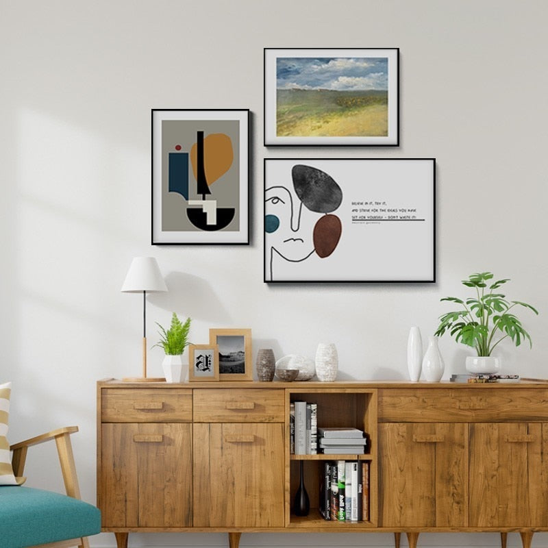 Vintage Geometric Figure - Canvas Wall Art Painting | Bowlift