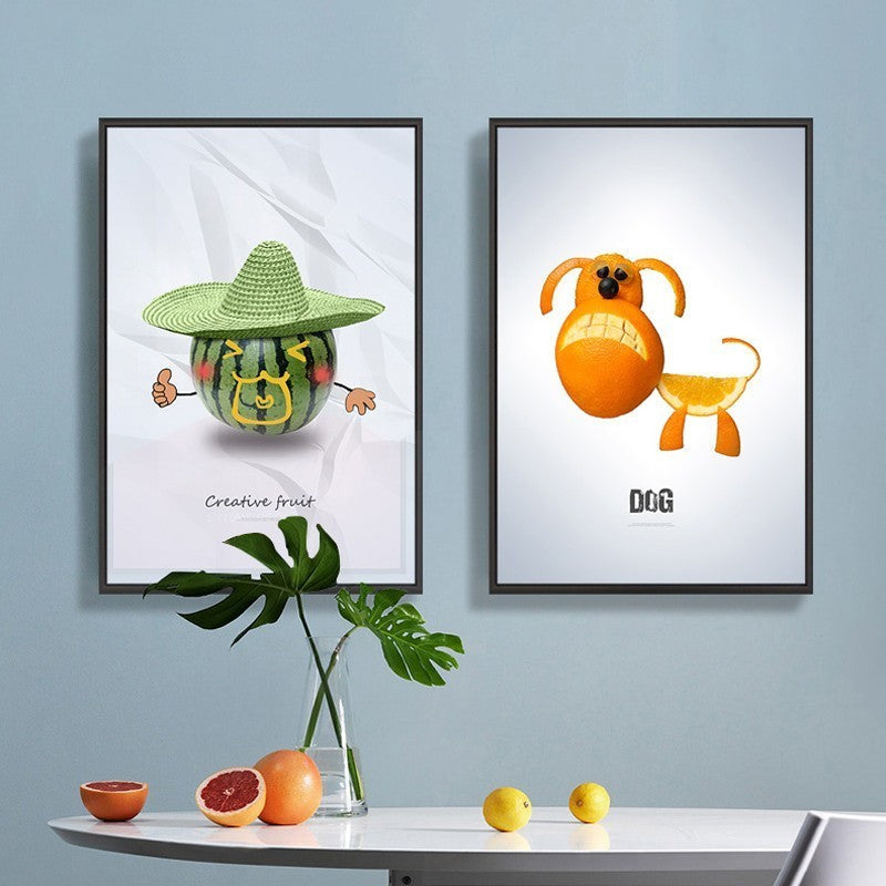 Dancing Cool Fruits - Canvas Wall Art Painting | Bowlift
