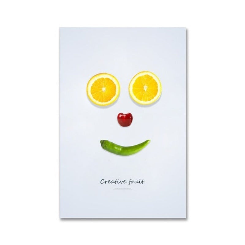 Dancing Cool Fruits - Canvas Wall Art Painting | Bowlift