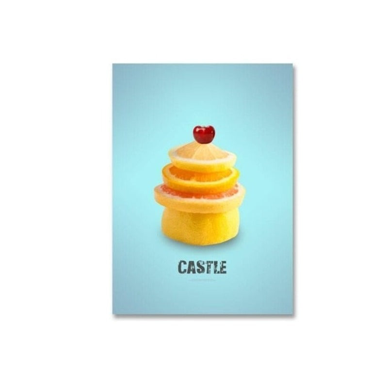 Dancing Cool Fruits - Canvas Wall Art Painting | Bowlift