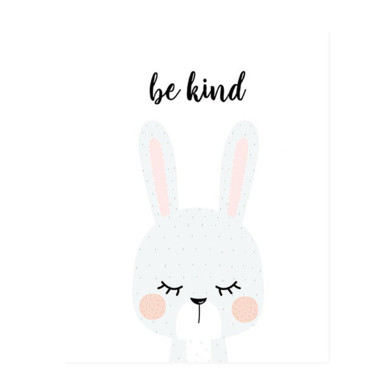 Sweet Wondland Animals - Canvas Wall Art Painting | Bowlift