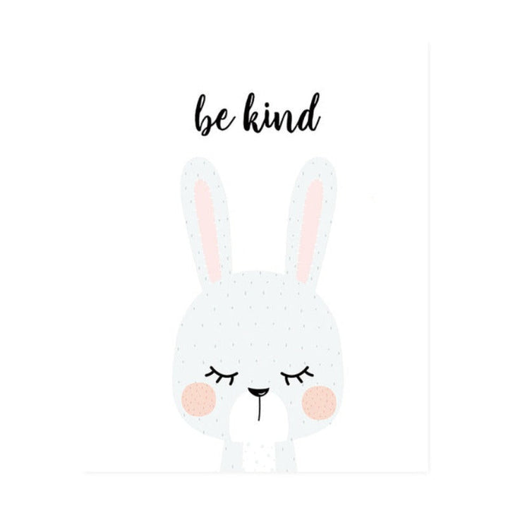 Sweet Wondland Animals - Canvas Wall Art Painting | Bowlift
