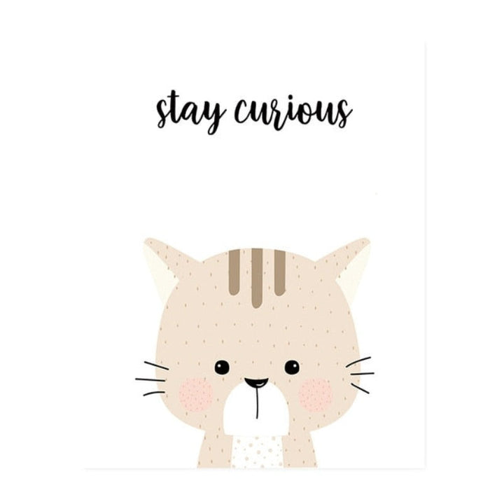 Sweet Wondland Animals - Canvas Wall Art Painting | Bowlift