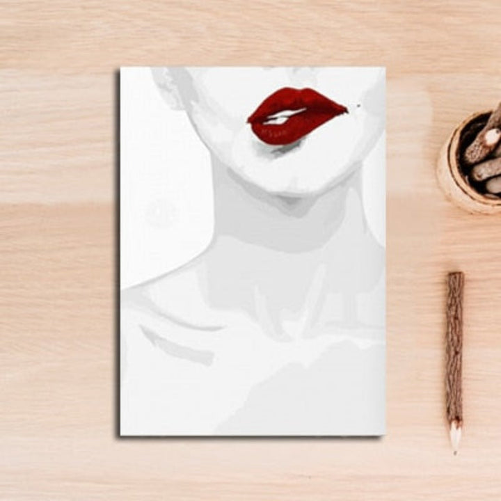 Makeup Fashion Beauty Red Lips  - Canvas Wall Art Painting | Bowlift