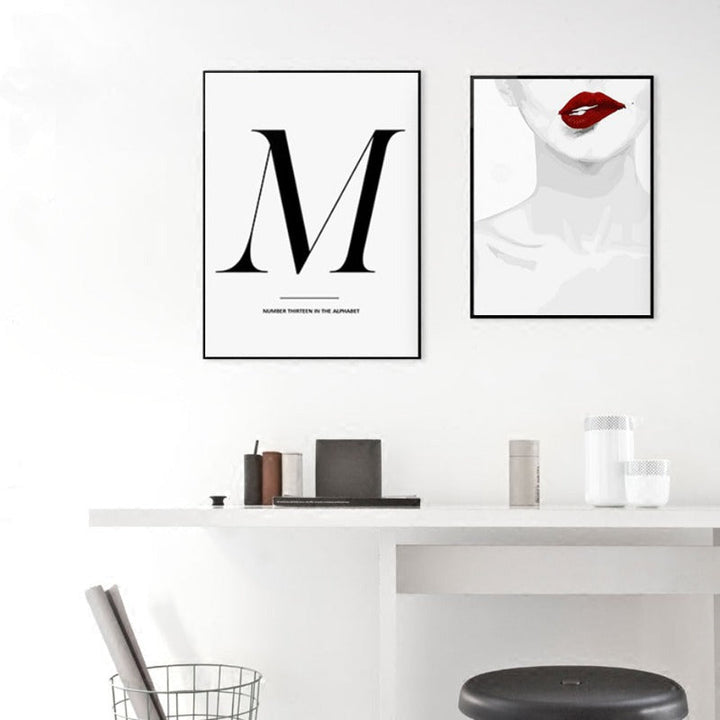 Makeup Fashion Beauty Red Lips  - Canvas Wall Art Painting | Bowlift