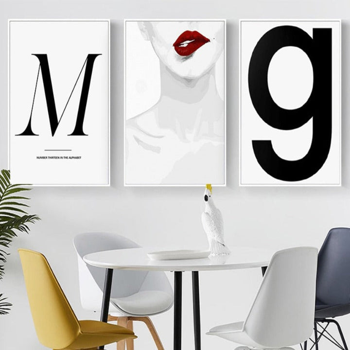 Makeup Fashion Beauty Red Lips  - Canvas Wall Art Painting | Bowlift