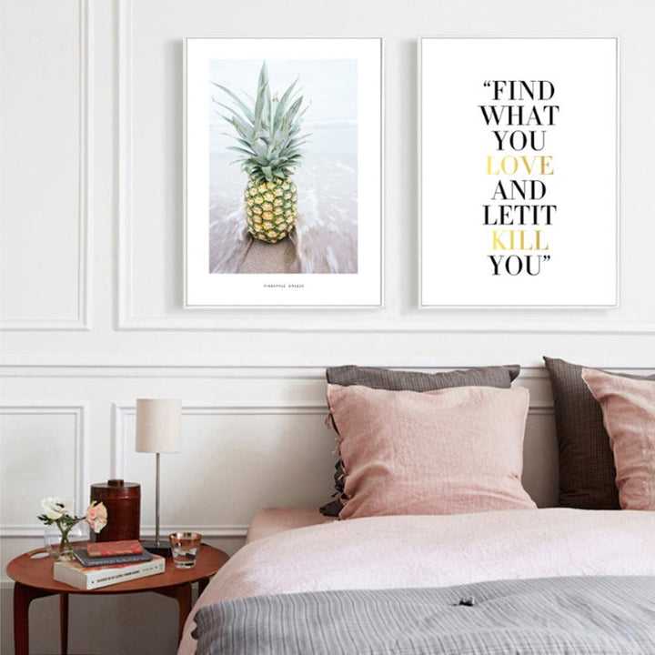 Pineapple Seascape - Canvas Wall Art Painting | Bowlift