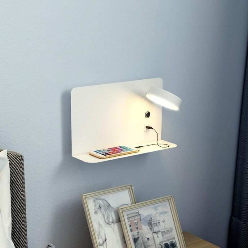 BowLift | LED Bed Lamp Wall Lamp with USB Charger