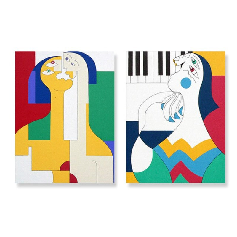 Figure Family - Canvas Wall Art Painting | Bowlift