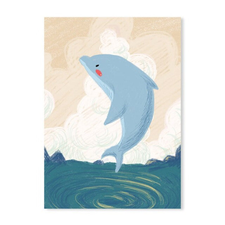 Cartoon Animals Nursery - Canvas Wall Art Painting | Bowlift