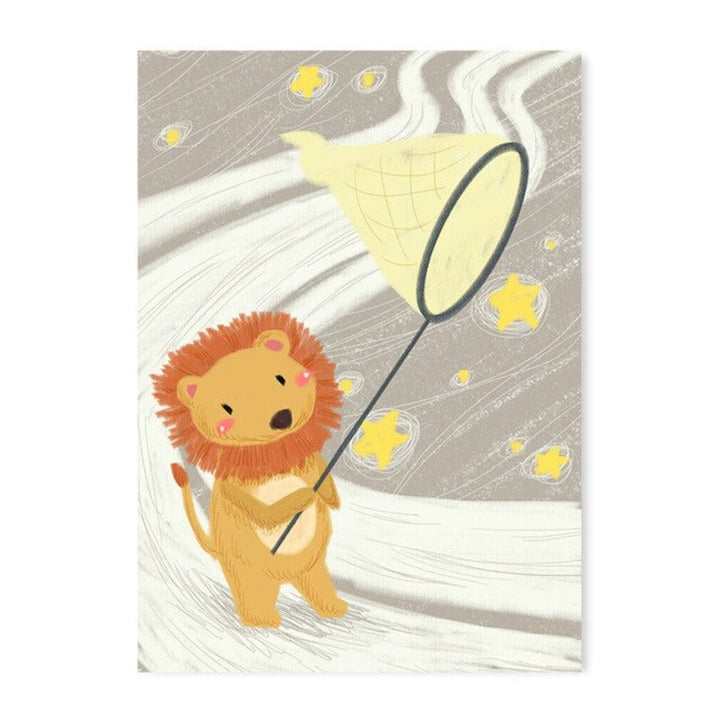 Cartoon Animals Nursery - Canvas Wall Art Painting | Bowlift