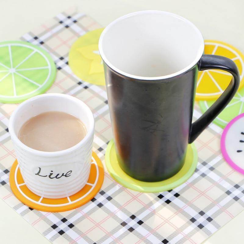 BowLift | 5pcs Silicon Custom Fruit Coasters