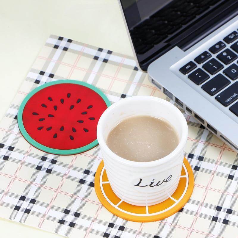 BowLift | 5pcs Silicon Custom Fruit Coasters
