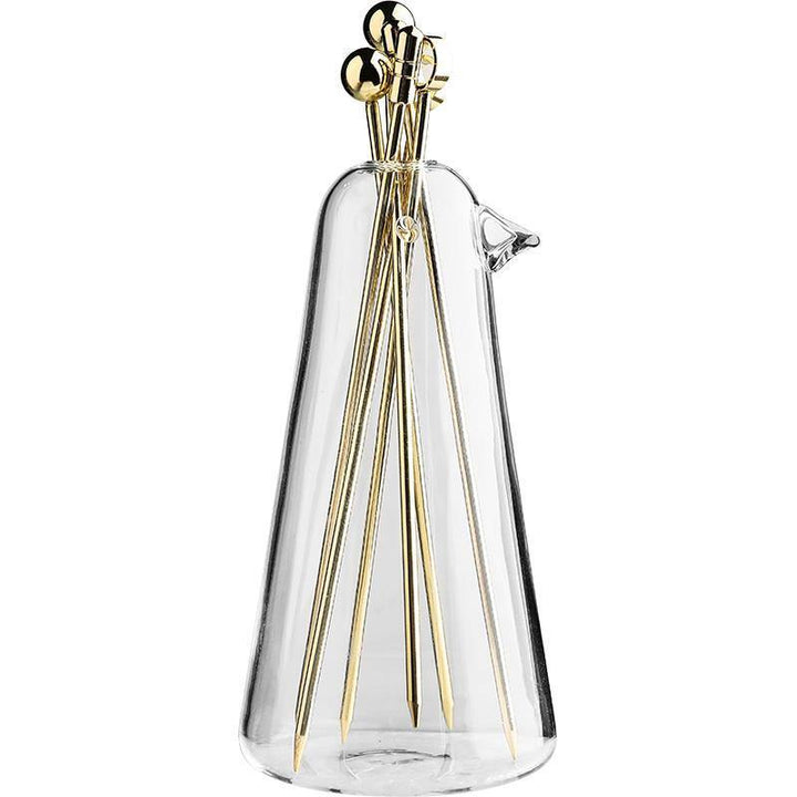 BowLift | Elegant Stainless Steel Fruit Fork Jar