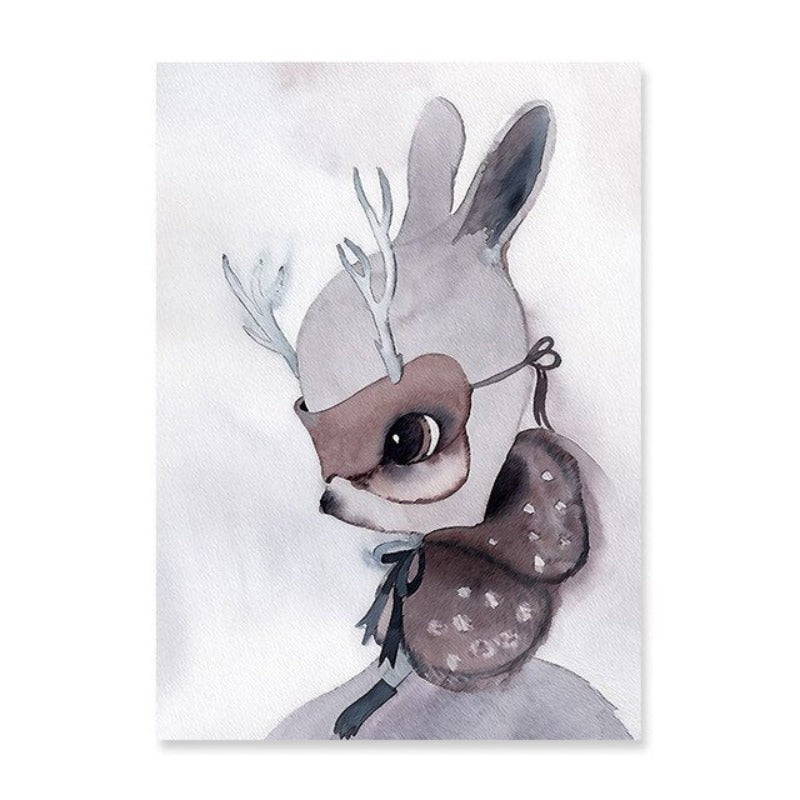 Watercolor Cartoon - Canvas Wall Art Painting | Bowlift