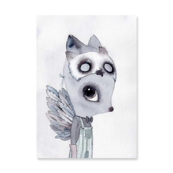 Watercolor Cartoon - Canvas Wall Art Painting | Bowlift
