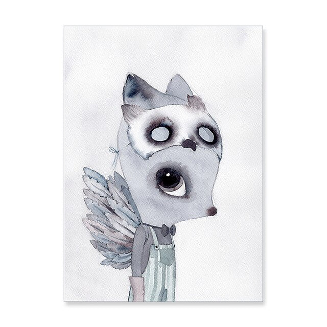Watercolor Cartoon - Canvas Wall Art Painting | Bowlift