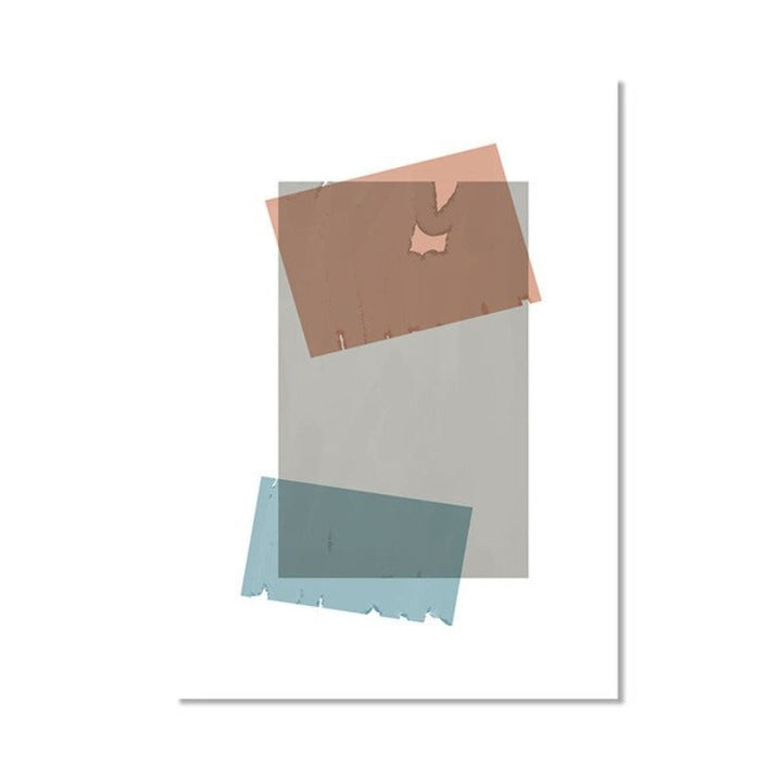 Geometric Abstract Colorful Wall Art  - Canvas Wall Art Painting | Bowlift