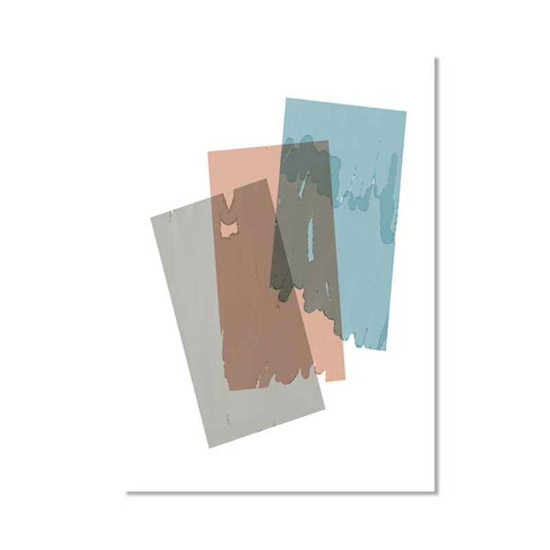 Geometric Abstract Colorful Wall Art  - Canvas Wall Art Painting | Bowlift
