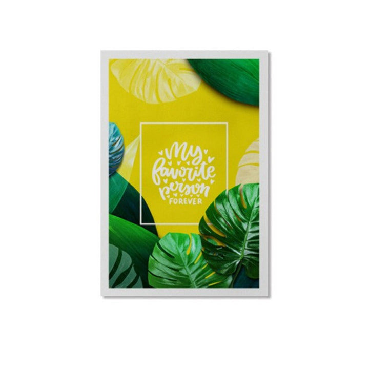 Green Plants Leaves Colorful - Canvas Wall Art Painting | Bowlift