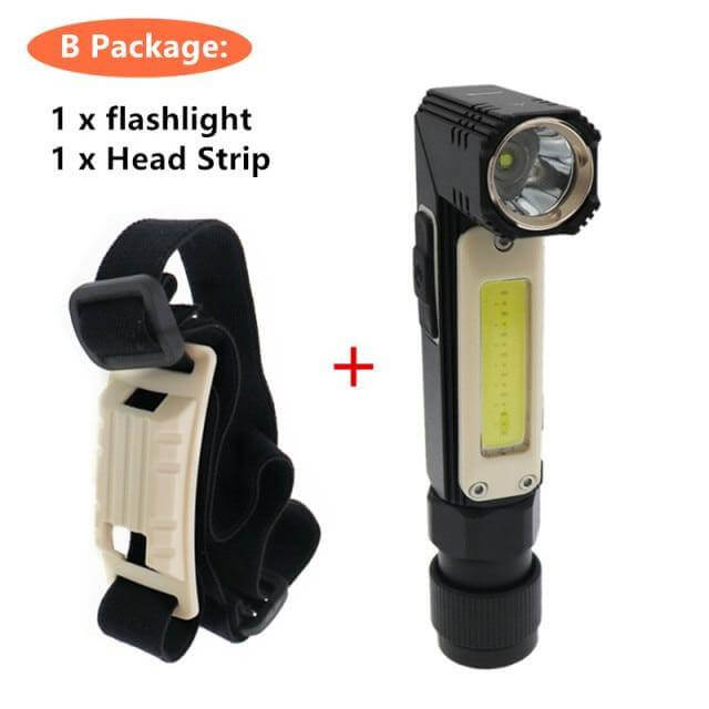 Rechargeable Magnetic Adjustable Camping Flashlight | Bowlift