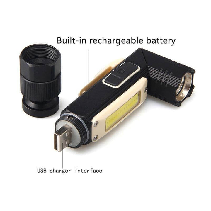 Rechargeable Magnetic Adjustable Camping Flashlight | Bowlift