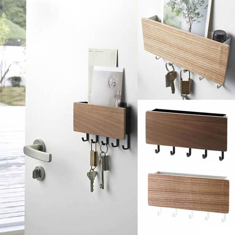 BowLift | KeyOrganize Wood Key Holder Wall Shelf | Multifunctional & Stylish | Wall Decor & Storage