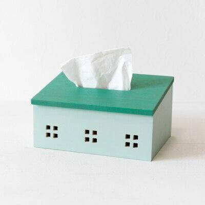 BowLift | Wooden Nordic House Tissue Box