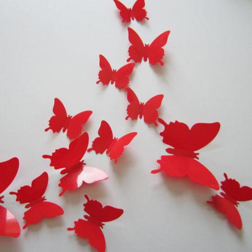 Butterfly 3D Wall Stickers - 12 Pieces | Bowlift