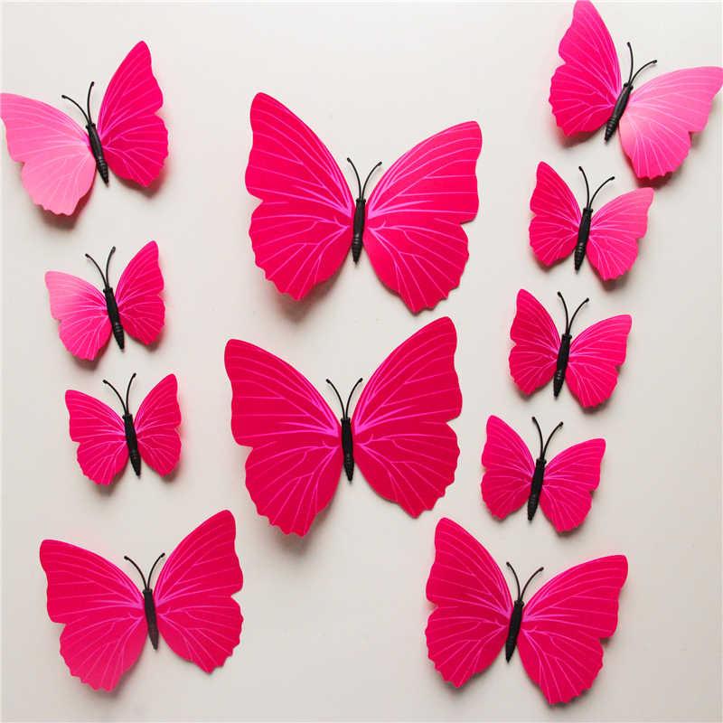 Butterfly 3D Wall Stickers - 12 Pieces | Bowlift
