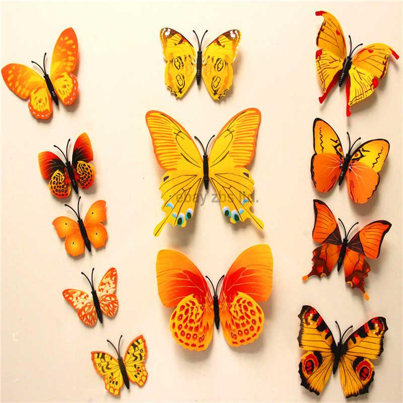 Butterfly 3D Wall Stickers - 12 Pieces | Bowlift