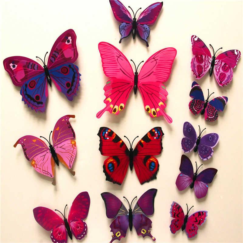 Butterfly 3D Wall Stickers - 12 Pieces | Bowlift