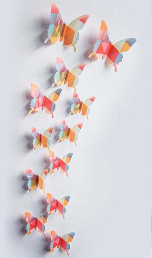 Butterfly 3D Wall Stickers - 12 Pieces | Bowlift