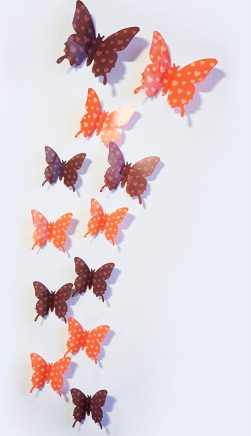 Butterfly 3D Wall Stickers - 12 Pieces | Bowlift