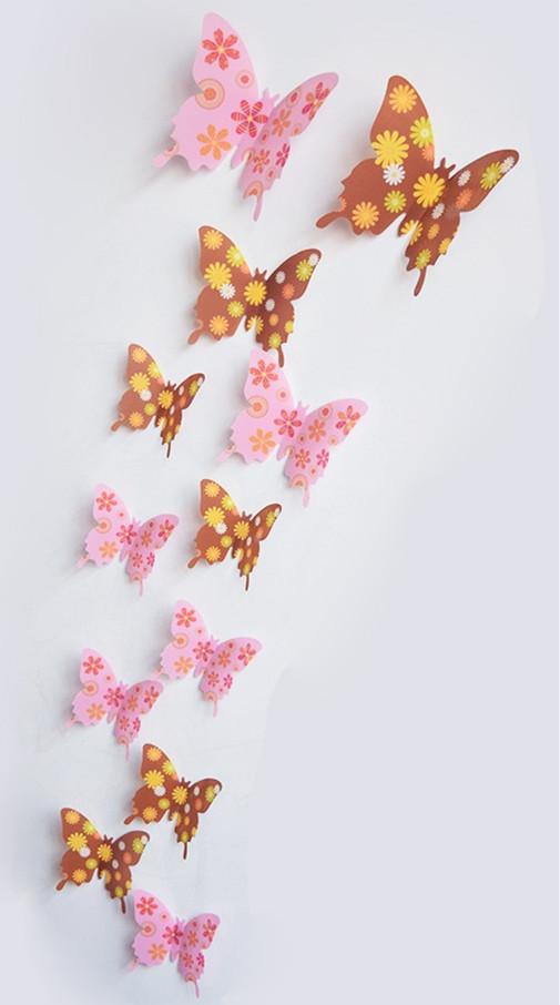 Butterfly 3D Wall Stickers - 12 Pieces | Bowlift