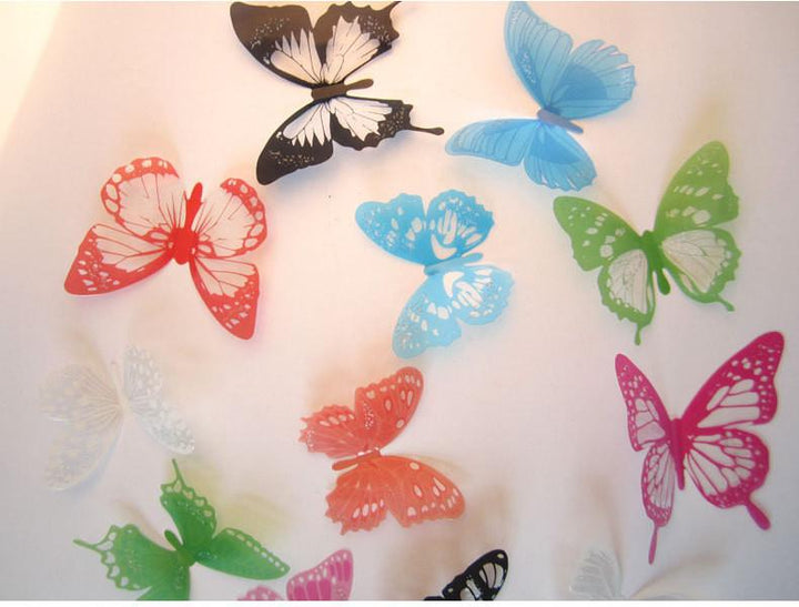 Butterfly 3D Wall Stickers - 12 Pieces | Bowlift