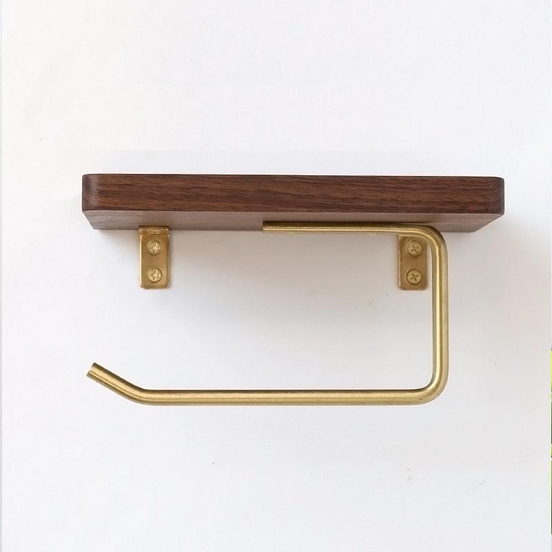 WoodNest - Stylish Wooden Toilet Roll Holder with Storage Bowlift