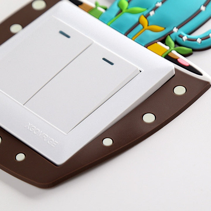 Luminous Cactus Socket Cover Sticker | Bowlift