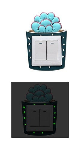 Luminous Cactus Socket Cover Sticker | Bowlift