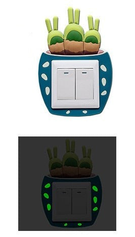 Luminous Cactus Socket Cover Sticker | Bowlift