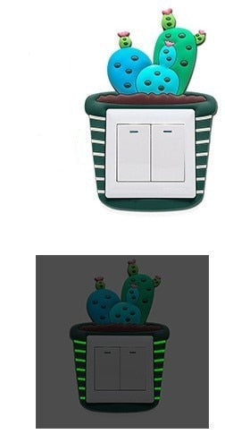 Luminous Cactus Socket Cover Sticker | Bowlift