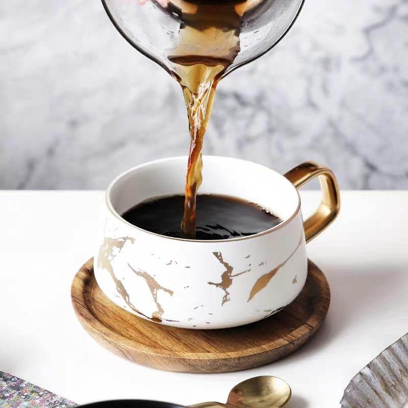 BowLift | Elegant Nordic Marble Ceramic Coffee Mugs