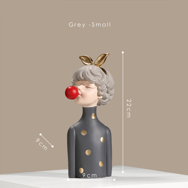 BowLift | Nordic Bubble Bow-Knot Girl Sculpture Home Decor