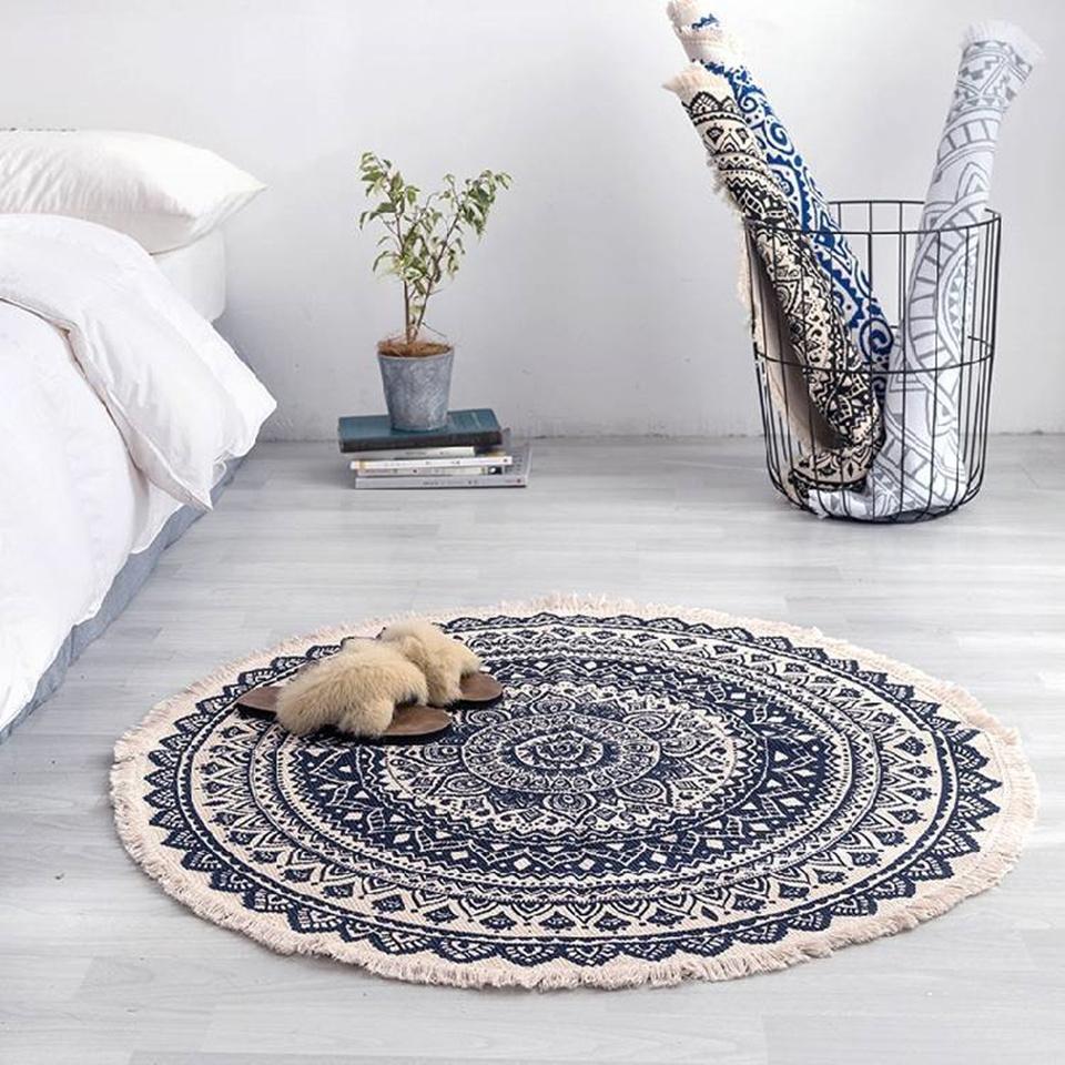 BowLift | Moroccan Boho rug with tassels