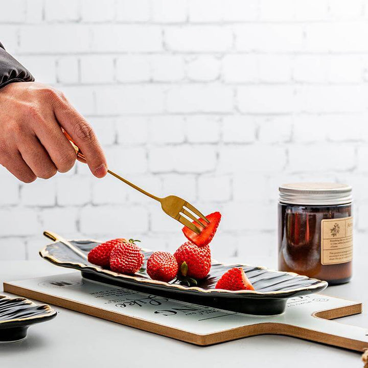 BowLift | Creative Gold Color Ceramic Plate Set