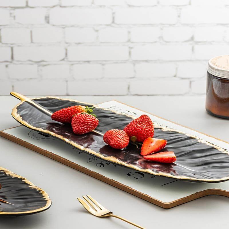 BowLift | Creative Gold Color Ceramic Plate Set