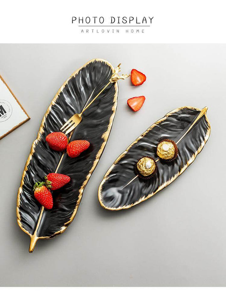 BowLift | Creative Gold Color Ceramic Plate Set