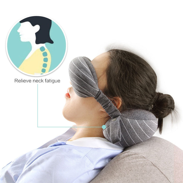 BowLift | Hooded Foldable Memory Foam Neck Pillow for Travelers