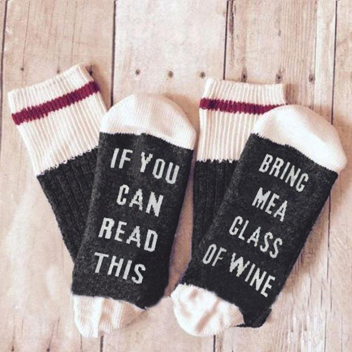 If You Can Read This, Bring Me a Glass of Wine Socks | Bowlift