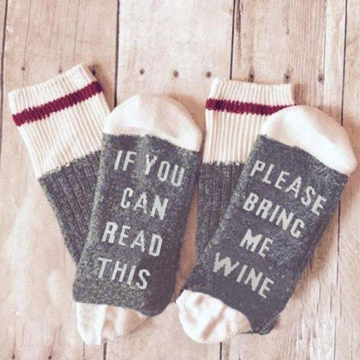 If You Can Read This, Bring Me a Glass of Wine Socks | Bowlift